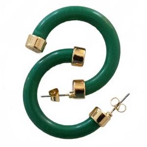 NEW HOO HOOPS women's mini hoops in kelly green